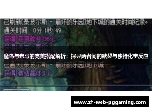 魔鸟与老马的完美搭配解析:探寻两者间的默契与独特化学反应 魔鸟与老马的完美搭配解析:探寻两者间的默契与独特化学反应